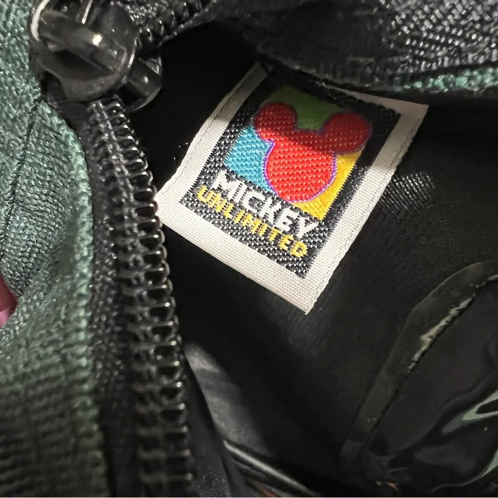 Vintage Disney Mickey Unlimited Mini Backpack Hunter green burgundy navy blue